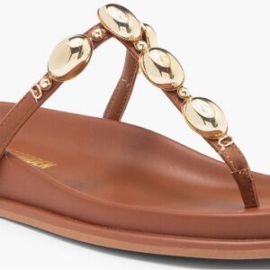 Steve Madden Brown Sandals with Gold Embellishments